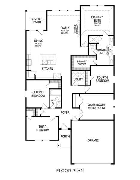 2D floor plan layout for the Madison Select 2F by First Texas Homes in The Bluffs at Legacy Hills, Celina, TX (Image 3). 2D floor plan layout for the Madison Select 2F by First Texas Homes in The Bluffs at Legacy Hills, Celina, TX (Image 3).