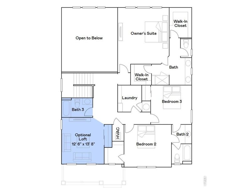 2D floor plan layout of this home in Riano Ridge, Loveland, CO (Image 3).