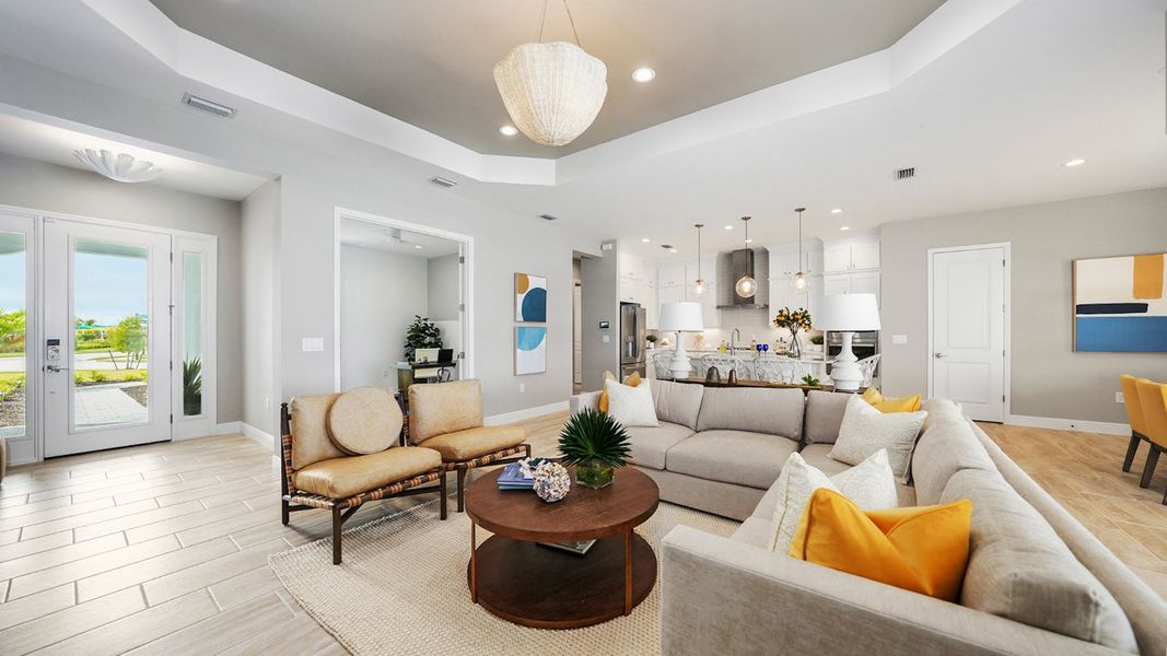 Furnished interior view inside a new home in SkySail Real Estate and Homes for Sale in Naples, FL - Neal Communities, Naples (Image 9). Furnished interior view inside a new home in SkySail Real Estate and Homes for Sale in Naples, FL - Neal Communities, Naples (Image 9).