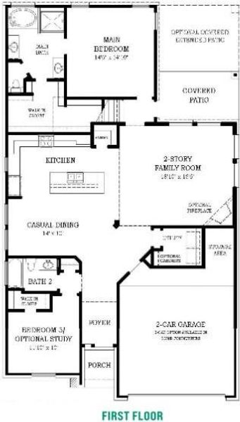2D floor plan layout of this home in Artavia, Conroe, TX (Image 6).