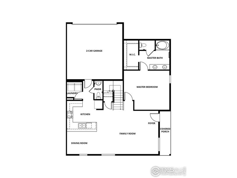 2D floor plan layout of this home in Johnstown Village, Johnstown, CO (Image 5).
