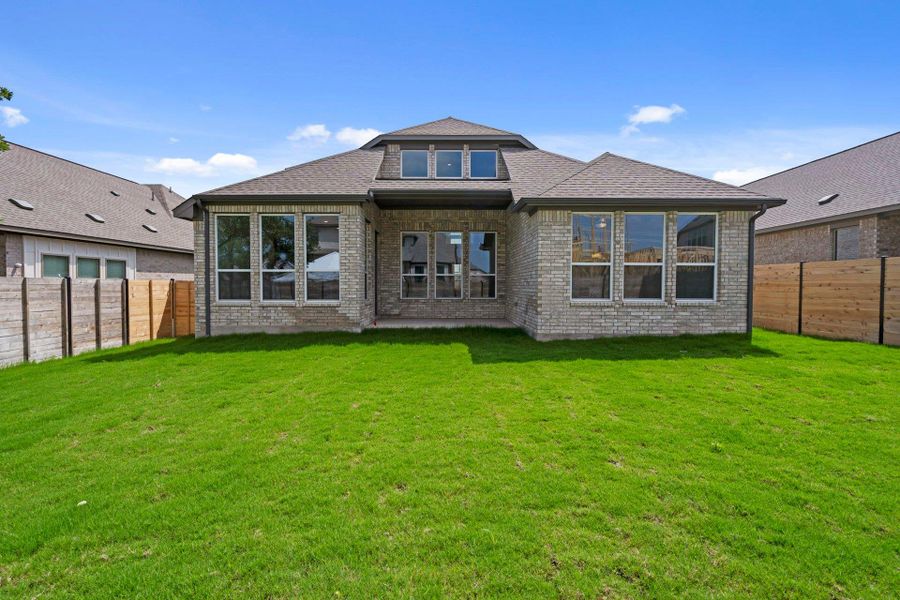 Rear of Home and Private Backyard