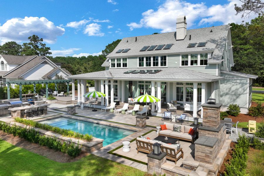 Front exterior of a new home in , Bluffton, SC, highlighting curb appeal (Image 25).