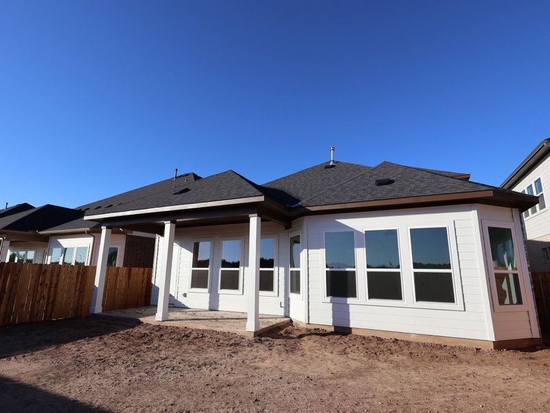 Exterior details and patio area of a home in Barksdale, Leander (Image 20).