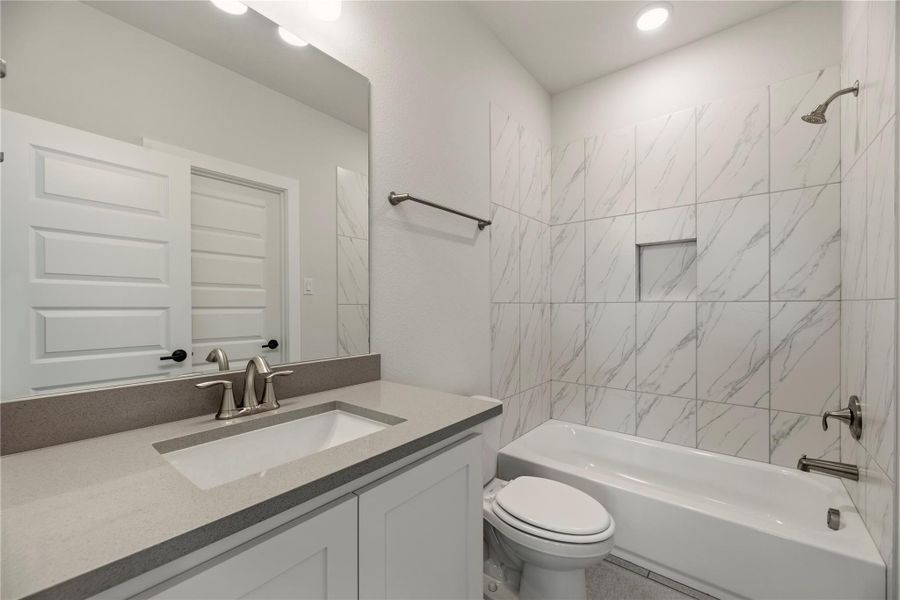 Furnished interior view inside a new home in , Cypress (Image 9).