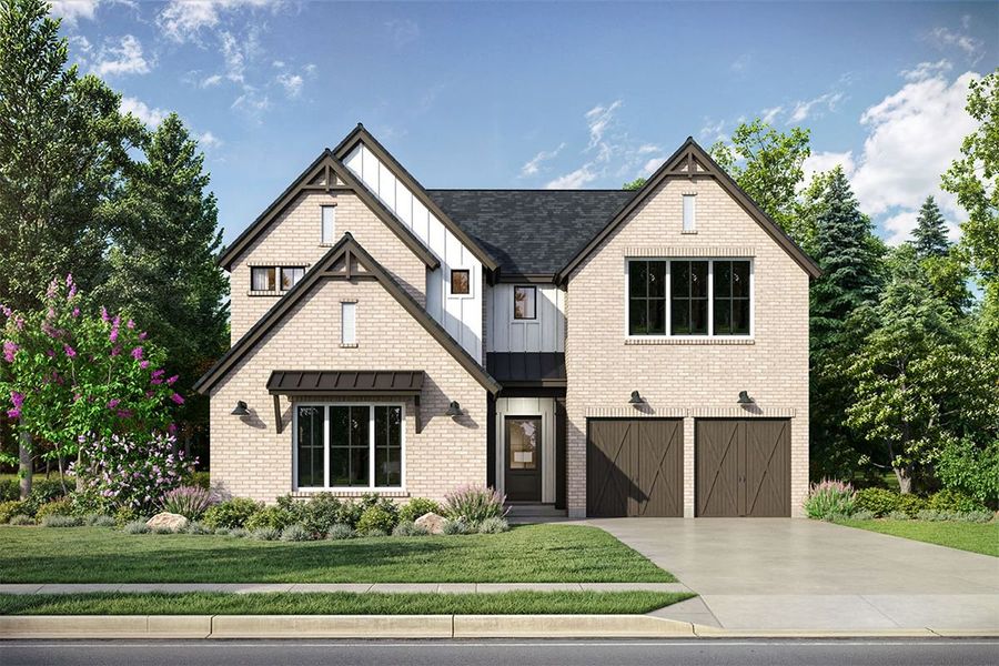 Representative exterior photo of a completed home built from the Malibu by Landon Homes in Fields Prestige - 60's, Frisco, TX (Image 2). Representative exterior photo of a completed home built from the Malibu by Landon Homes in Fields Prestige - 60's, Frisco, TX (Image 2).