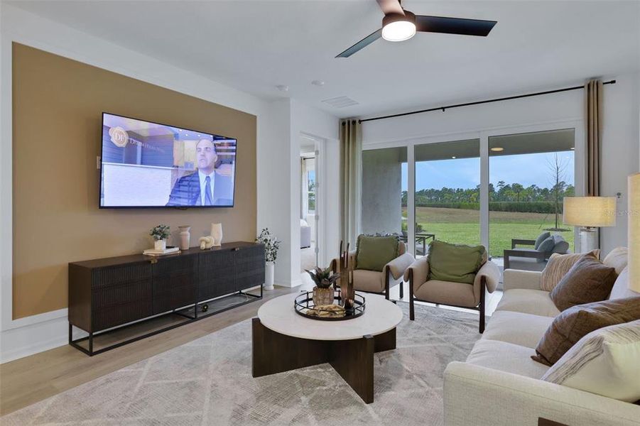 Furnished interior view inside a new home in Creekside Run at Babcock Ranch, Punta Gorda (Image 27). Furnished interior view inside a new home in Creekside Run at Babcock Ranch, Punta Gorda (Image 27).