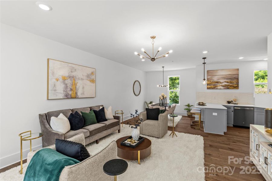 Furnished interior view inside a new home in , Charlotte (Image 26).