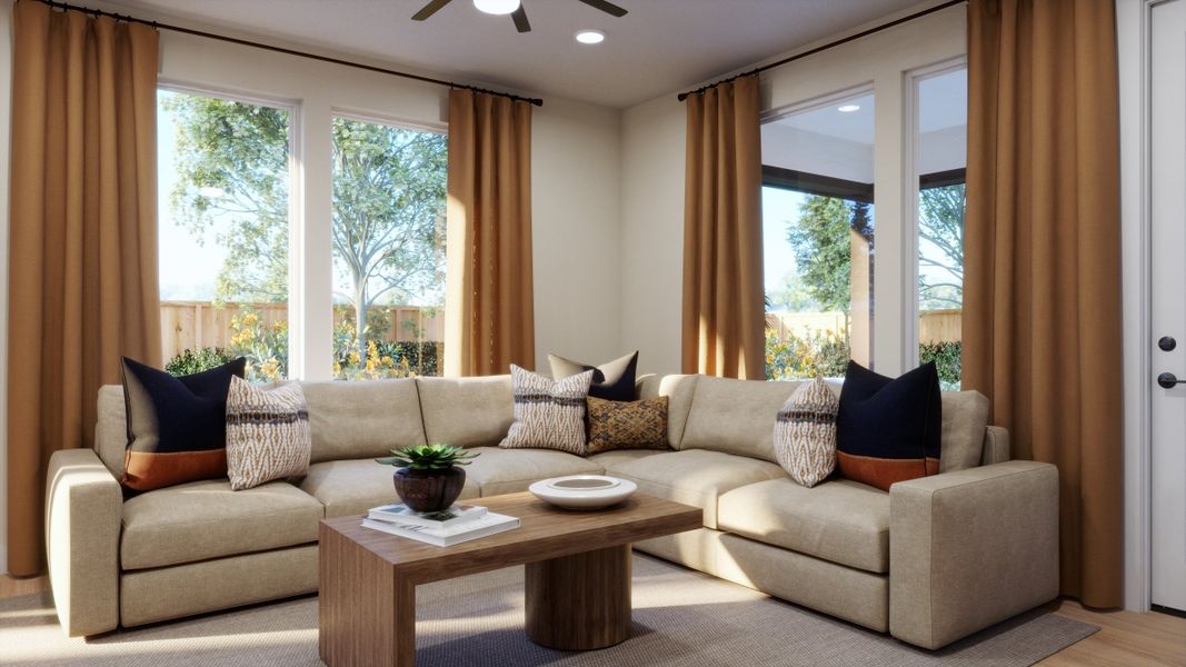 Representative furnished interior of a home built from the Ailyn by Risewell Homes in Lariat, Liberty Hill (Image 7).