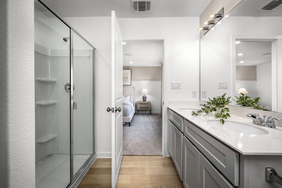 Representative furnished interior of a home built from the Sandalwood by Pulte Homes in La Cima, San Marcos (Image 11). Representative furnished interior of a home built from the Sandalwood by Pulte Homes in La Cima, San Marcos (Image 11).