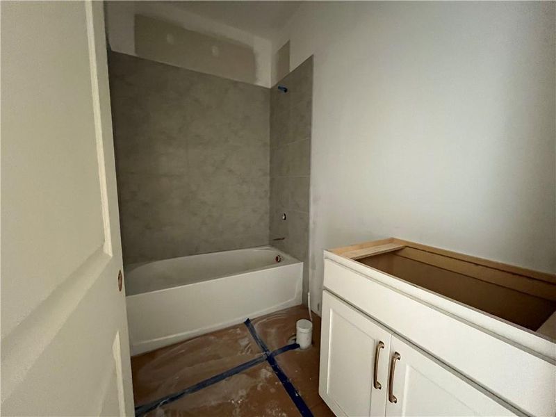 In-progress construction of a new home in East Harbor II at Chestatee, Dawsonville, GA (Image 54).