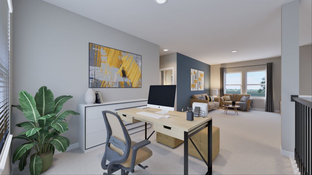 Furnished interior view inside a new home in Sunterra 40, Katy (Image 18).