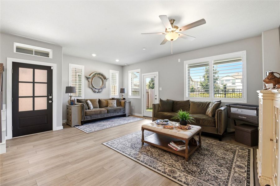 Furnished interior view inside a new home in Dunvale Village - Townhome Collection, Houston (Image 5).