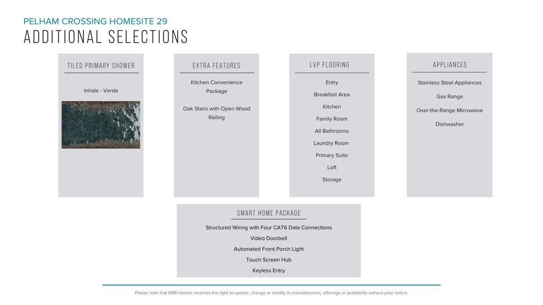 Furnished interior view inside a new home in Pelham Crossing, Greenville (Image 5). Furnished interior view inside a new home in Pelham Crossing, Greenville (Image 5).
