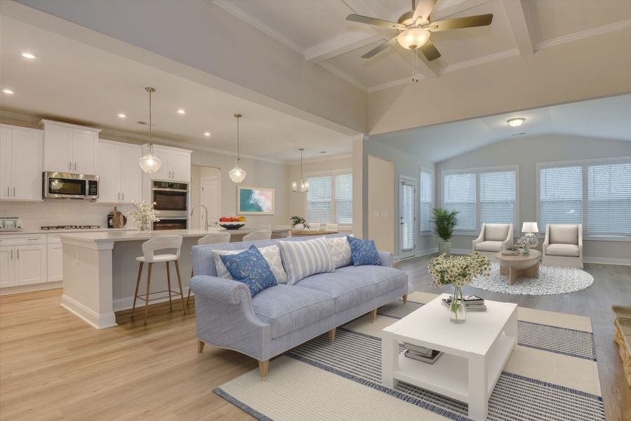 Family Room and Kitchen