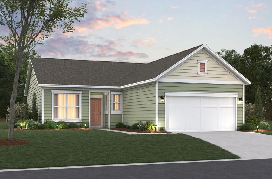 Front exterior of a new home in The Groves of Berkeley, Moncks Corner, SC, highlighting curb appeal (Image 8).