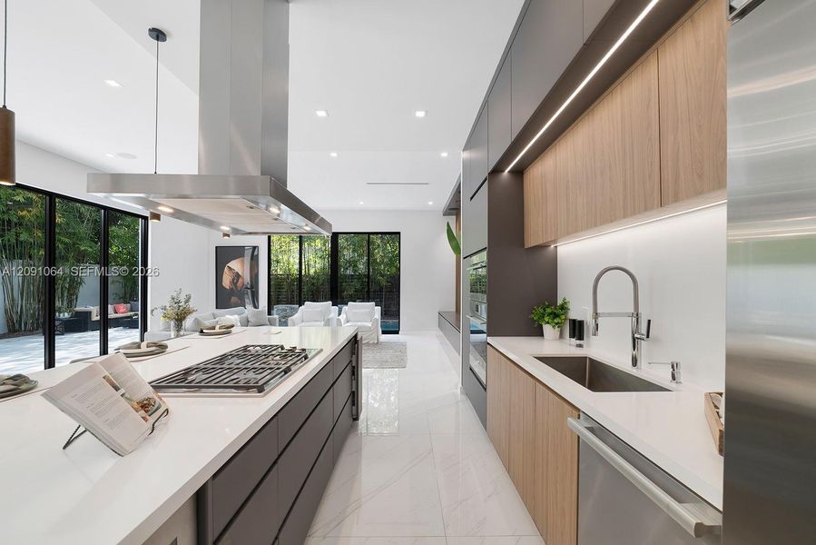 Furnished interior view inside a new home in , Miami (Image 11).