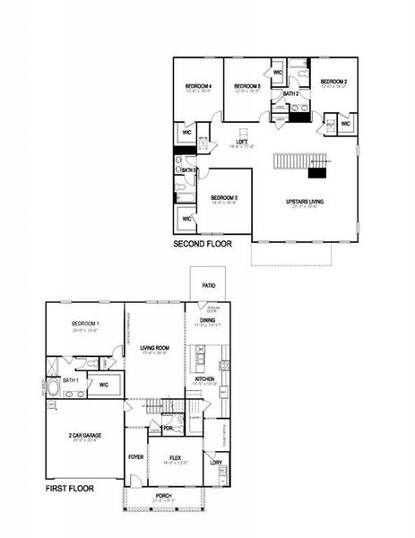 2D floor plan layout of this home in , South Fulton, GA (Image 2). 2D floor plan layout of this home in , South Fulton, GA (Image 2).