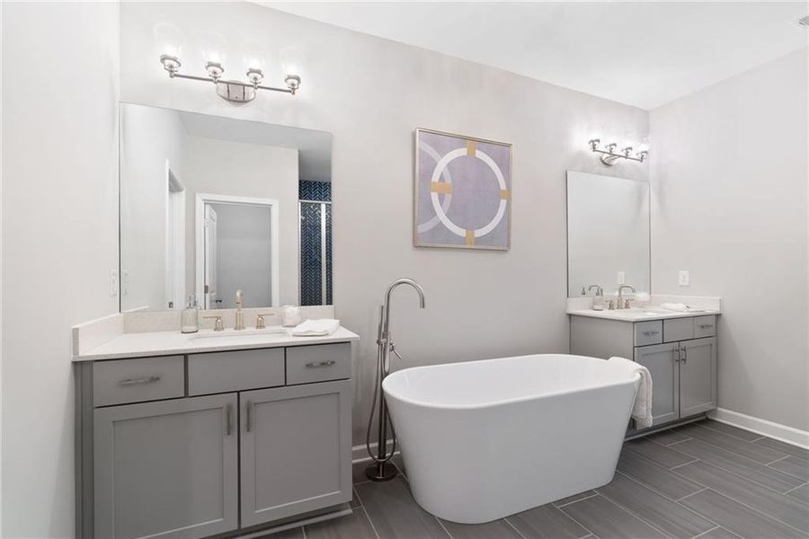 Furnished interior view inside a new home in Devin's Shire - A Kennesaw Tradition, Kennesaw (Image 12).