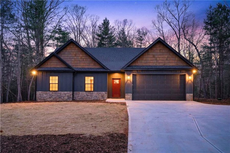 Front exterior of a new home in , Ellijay, GA, highlighting curb appeal (Image 25).