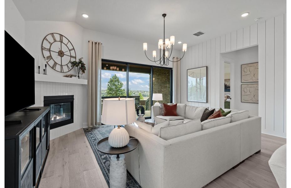 Representative furnished interior of a home built from the Doucette by Pulte Homes in Bison Ridge, San Antonio (Image 5).