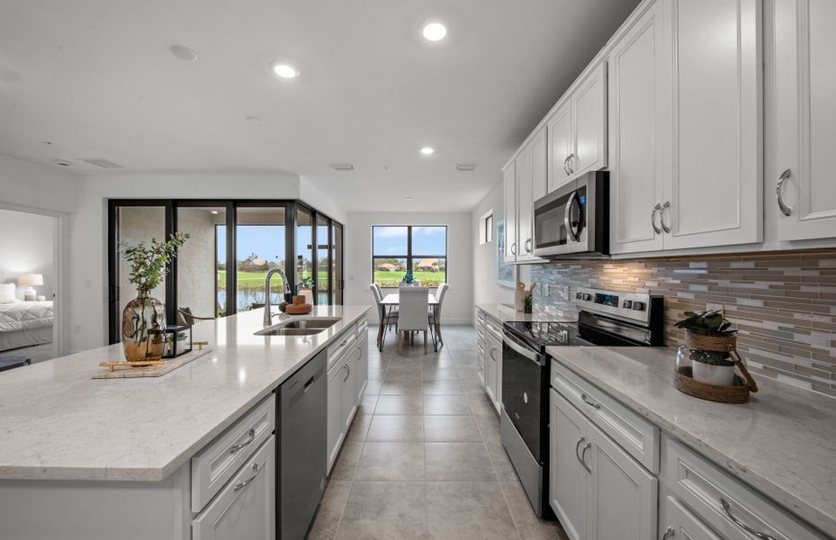 Kitchen with designer finishes