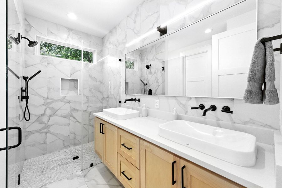 Primary bathroom. Walk in closet and toilet are off picture to the left Primary bathroom. Walk in closet and toilet are off picture to the left