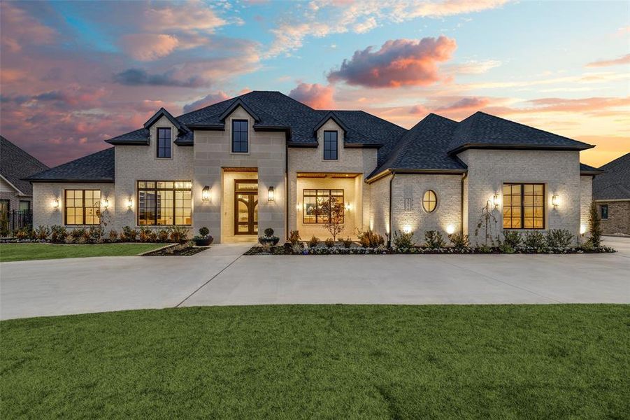 Front exterior of a new home in , Denton, TX, highlighting curb appeal (Image 24).