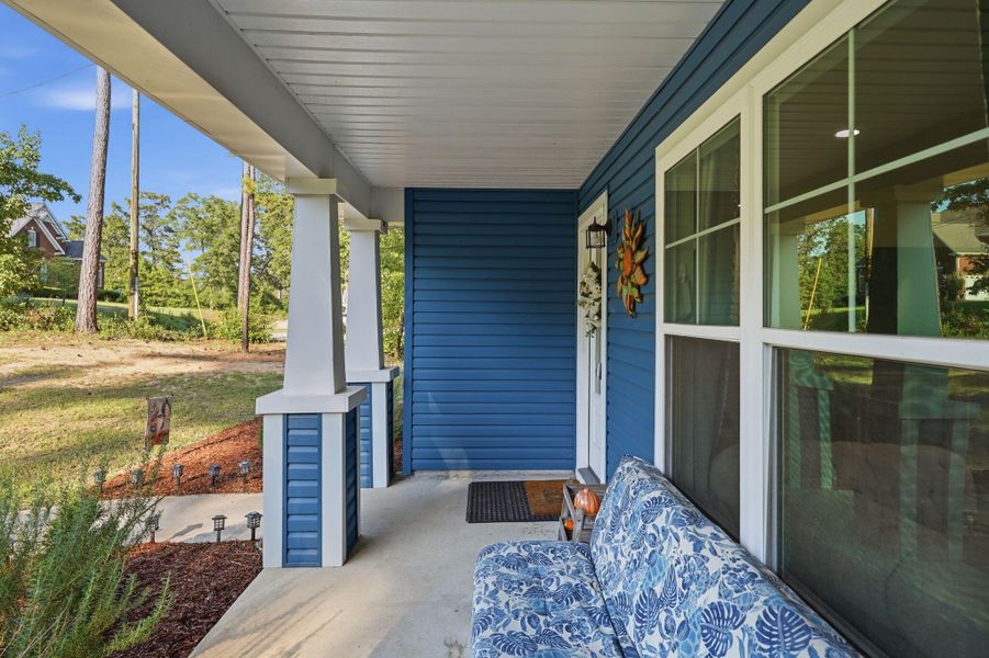Exterior details and patio area of a home in , St. Matthews (Image 25).