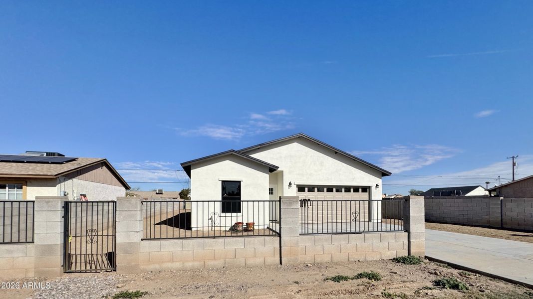 Front view of property