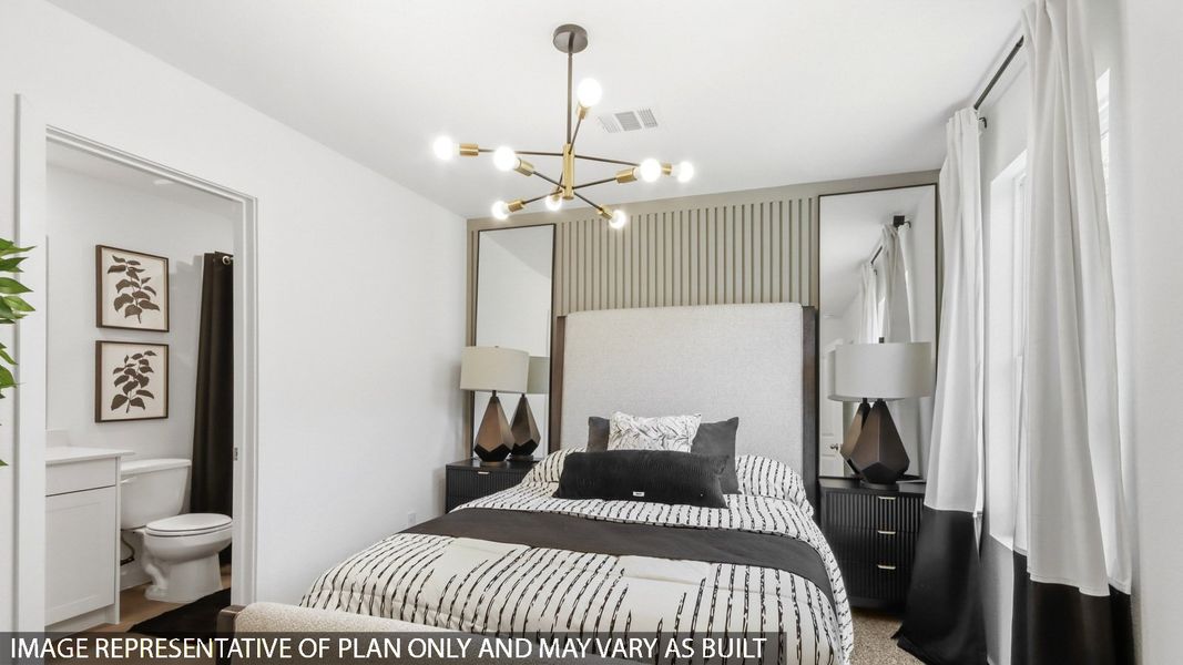 Furnished interior view inside a new home in Baron Village, Conroe (Image 9).