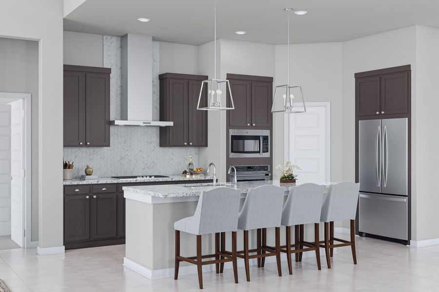 Representative furnished interior of a home built from the Sheldon by Tri Pointe Homes in Park Collection At Wolf Ranch, Georgetown (Image 11).