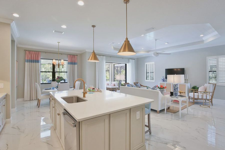 Furnished interior view inside a new home in Boca Royale Golf and Country Club at Wellen Park, Englewood (Image 10). Furnished interior view inside a new home in Boca Royale Golf and Country Club at Wellen Park, Englewood (Image 10).
