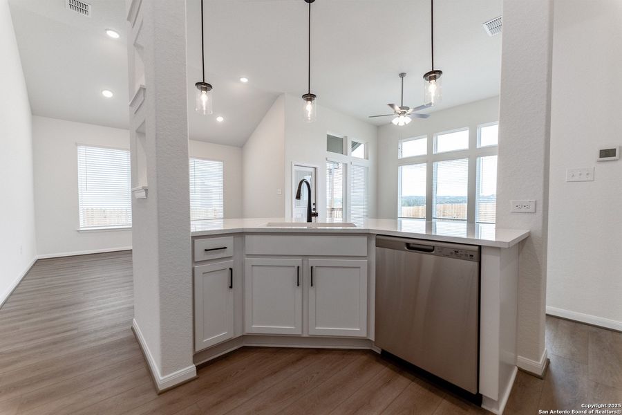 Furnished interior view inside a new home in The Woodlands at Medina Hills, Mico (Image 7).