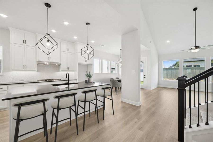 Furnished interior view inside a new home in Pecan Square - Gardens, Northlake (Image 11). Furnished interior view inside a new home in Pecan Square - Gardens, Northlake (Image 11).