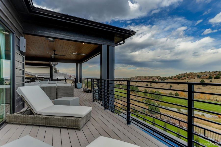 Deck off the Primary Bedroom with breathtaking views of Hogback and Golf Course Deck off the Primary Bedroom with breathtaking views of Hogback and Golf Course