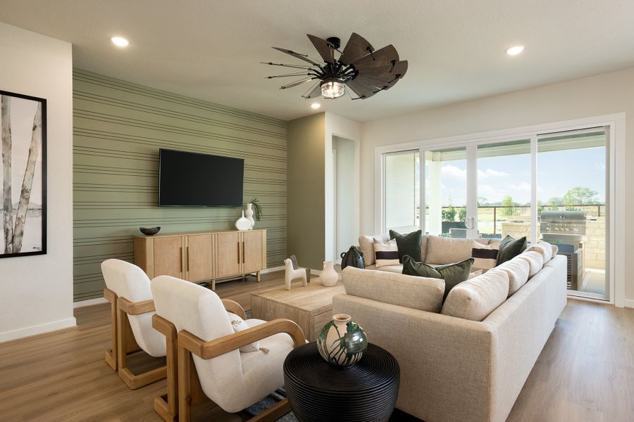Representative furnished interior of a home built from the Elgin by Scott Felder Homes in Prominence, San Antonio (Image 5). Representative furnished interior of a home built from the Elgin by Scott Felder Homes in Prominence, San Antonio (Image 5).