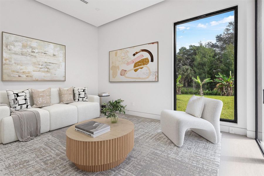 Furnished interior view inside a new home in , Parkland (Image 11).