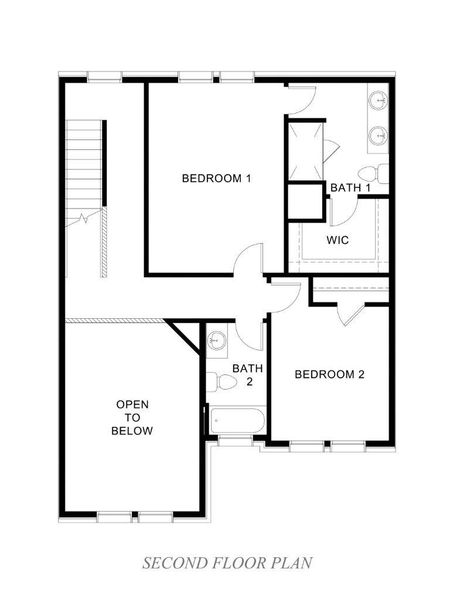 2D floor plan layout for the Bay by D.R. Horton in The Avenue, Allen, TX (Image 4).
