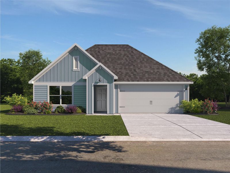 Front exterior of a new home in Oak Ridge, Temple, TX, highlighting curb appeal (Image 1). Front exterior of a new home in Oak Ridge, Temple, TX, highlighting curb appeal (Image 1).