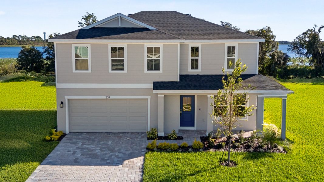 Representative exterior photo of a completed home built from the Highbourne by DRB Homes in Hamilton Bluff, Haines City, FL (Image 25).