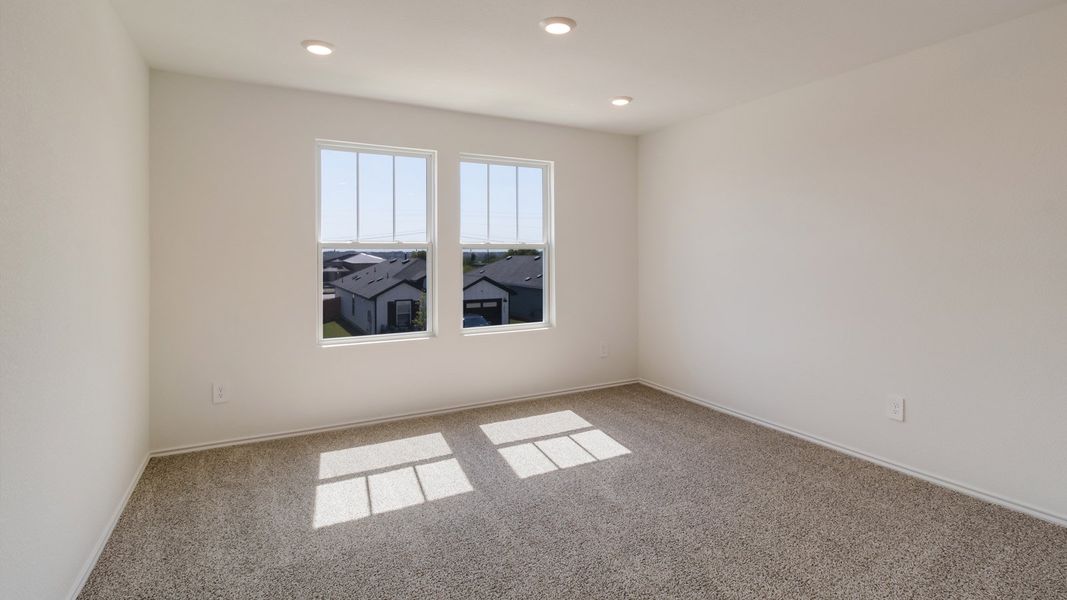 Representative unfurnished interior of a home built from the The Ivory by D.R. Horton in Marigold, Kyle (Image 17). Representative unfurnished interior of a home built from the The Ivory by D.R. Horton in Marigold, Kyle (Image 17).