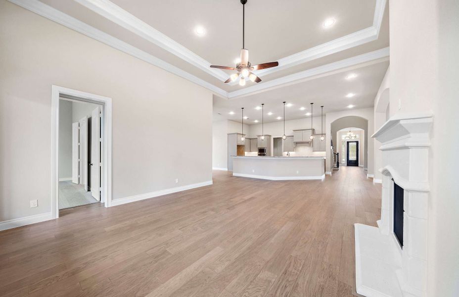 Representative unfurnished interior of a home built from the 3663AU by Ravenna Homes in Audubon 60′, Magnolia (Image 23).