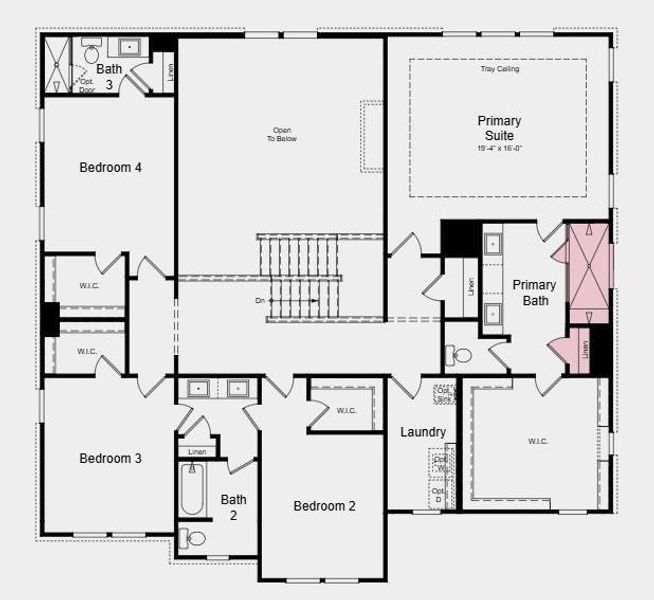 2D floor plan layout of this home in Reserve at Hickory Walk, Kennesaw, GA (Image 3).
