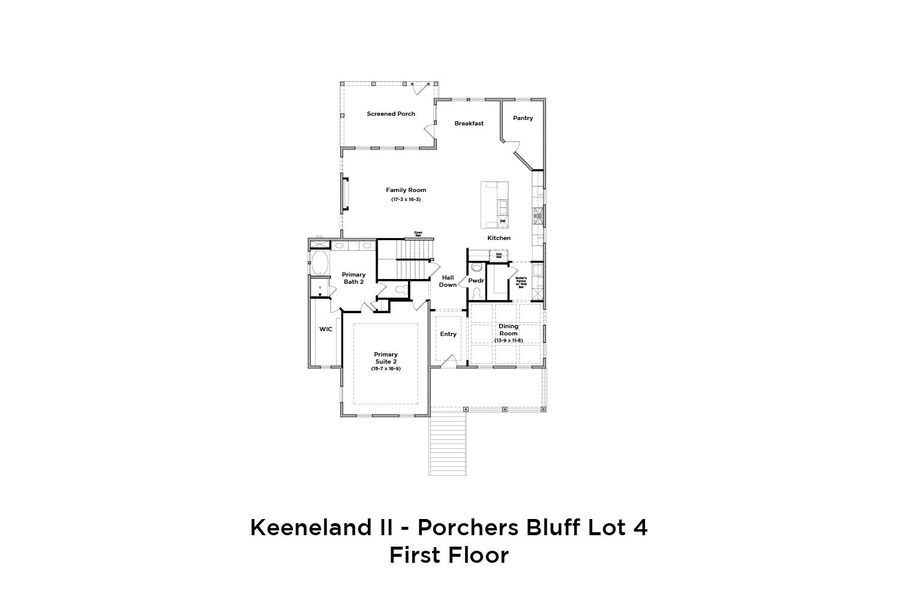 Homesite #4 First Floor Keeneland II Plan