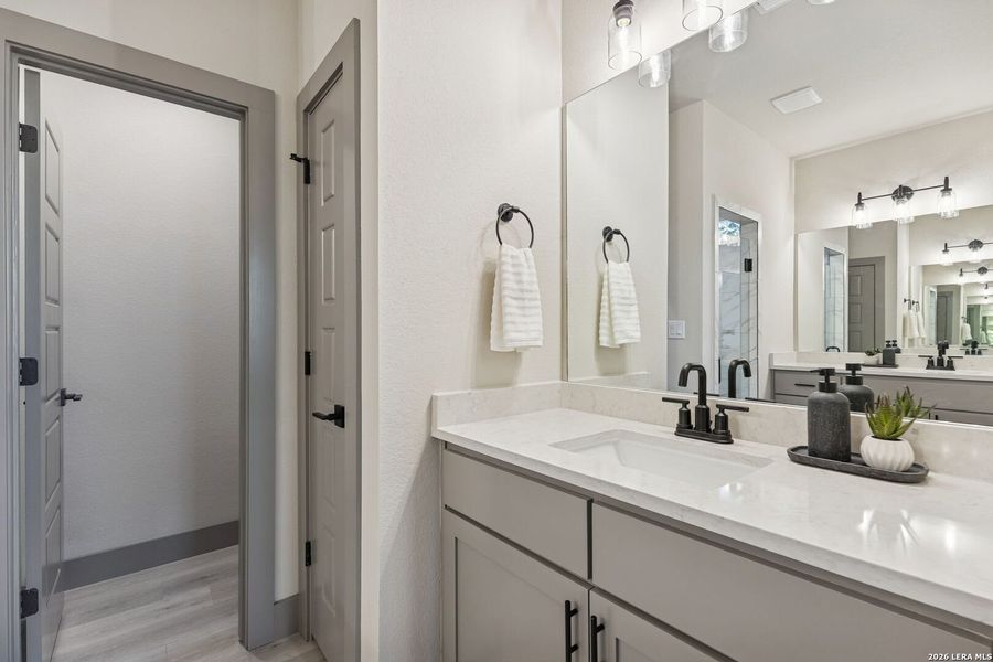 Furnished interior view inside a new home in , Fischer (Image 12).