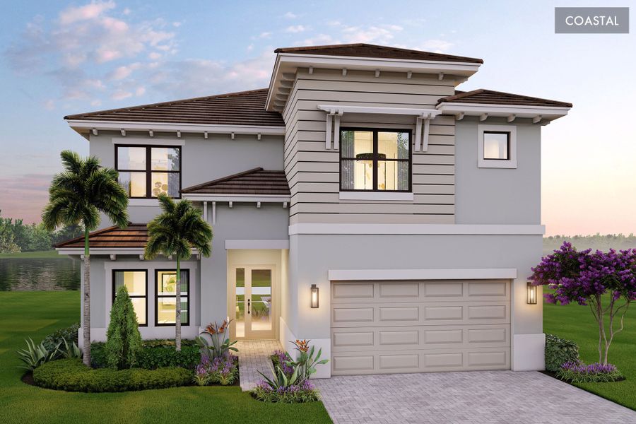 Representative exterior photo of a completed home built from the Orion by GL Homes in Apex at Avenir, Palm Beach Gardens, FL (Image 2). Representative exterior photo of a completed home built from the Orion by GL Homes in Apex at Avenir, Palm Beach Gardens, FL (Image 2).