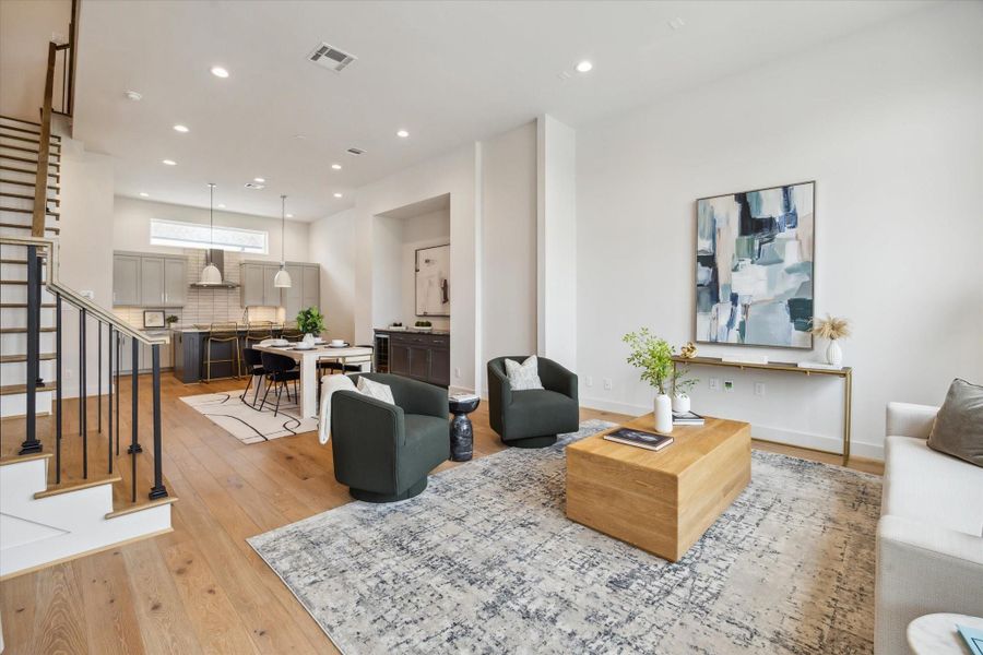 Furnished interior view inside a new home in Point East, Houston (Image 40).