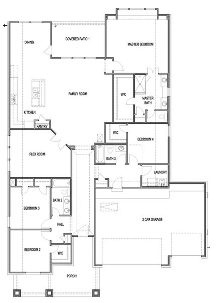 2D floor plan layout of this home in The Colony, Bastrop, TX (Image 5).