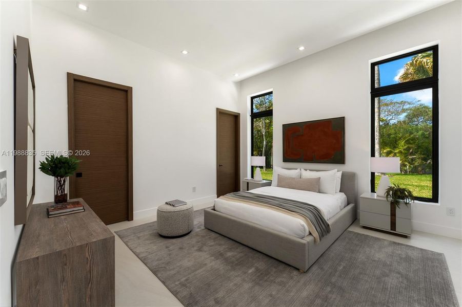 Furnished interior view inside a new home in , Miami (Image 12).